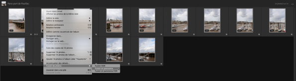 Commande fusion de photos Lr CC